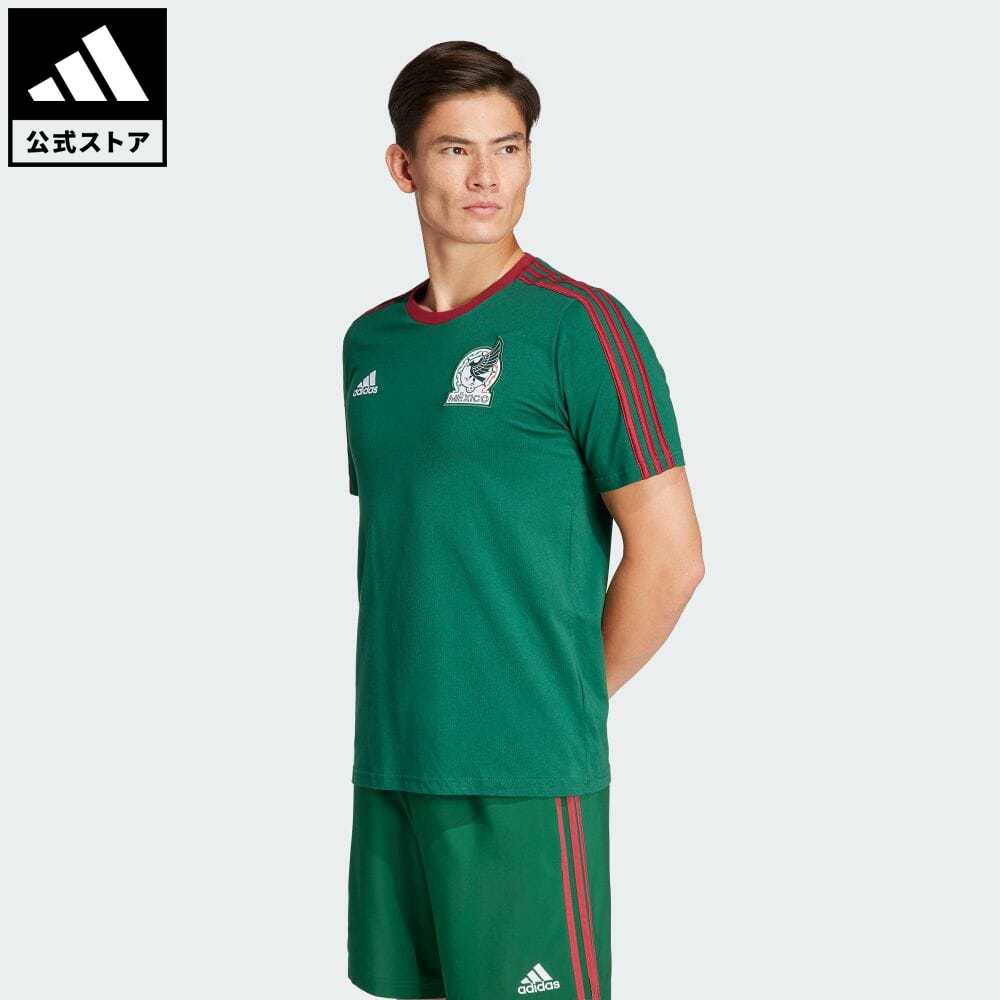 【公式】アディダス adidas 返品可 サッカー メキシコ代表 DNA スリーストライプス 半袖Tシャツ メンズ ウェア・服 トップス Tシャツ 緑 グリーン IU2161 半袖 notp