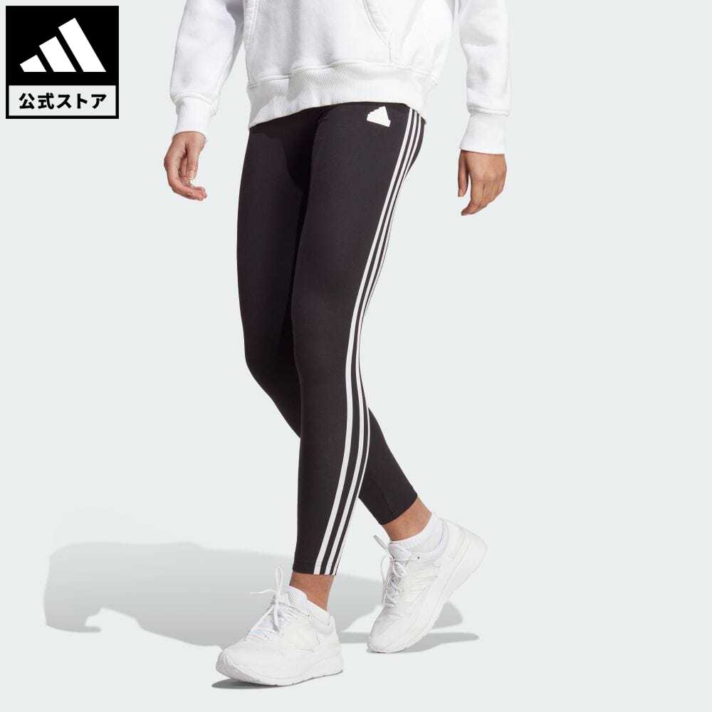 【公式】アディダス adidas 返品可 フューチャー アイコン スリーストライプス レギンス スポーツウェア レディース ウェア・服 ボトムス タイツ・レギンス 黒 ブラック HT4713 レギンス