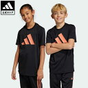 【公式】アディダス adidas 返品可 トレイン エッセンシャルズ AEROREADY ロゴ レギュラーフィット 半袖Tシャツ スポーツウェア キッズ／子供用 ウェア・服 トップス Tシャツ 黒 ブラック IC5662 半袖