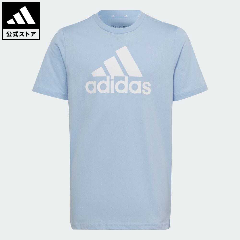 【公式】アディダス adidas 返品可 エッセンシャルズ ビッグロゴ コットン半袖Tシャツ スポーツウェア キッズ／子供用 ウェア・服 トップス Tシャツ 青 ブルー IC6859 半袖のサムネイル