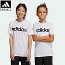 【公式】アディダス adidas 返品可 エッセンシャルズ リニアロゴ コットン半袖Tシャツ スポーツウェア キッズ／子供用 ウェア・服 トップス Tシャツ 白 ホワイト IC9969 半袖 p0420