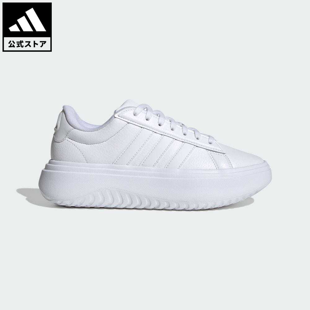 【公式】アディダス adidas 返品可 グランドコート プラットフォーム / GrandCourt Platform スポーツウェア レディース シューズ・靴 スニーカー 白 ホワイト IE1089 テニスシューズ ローカット p0517