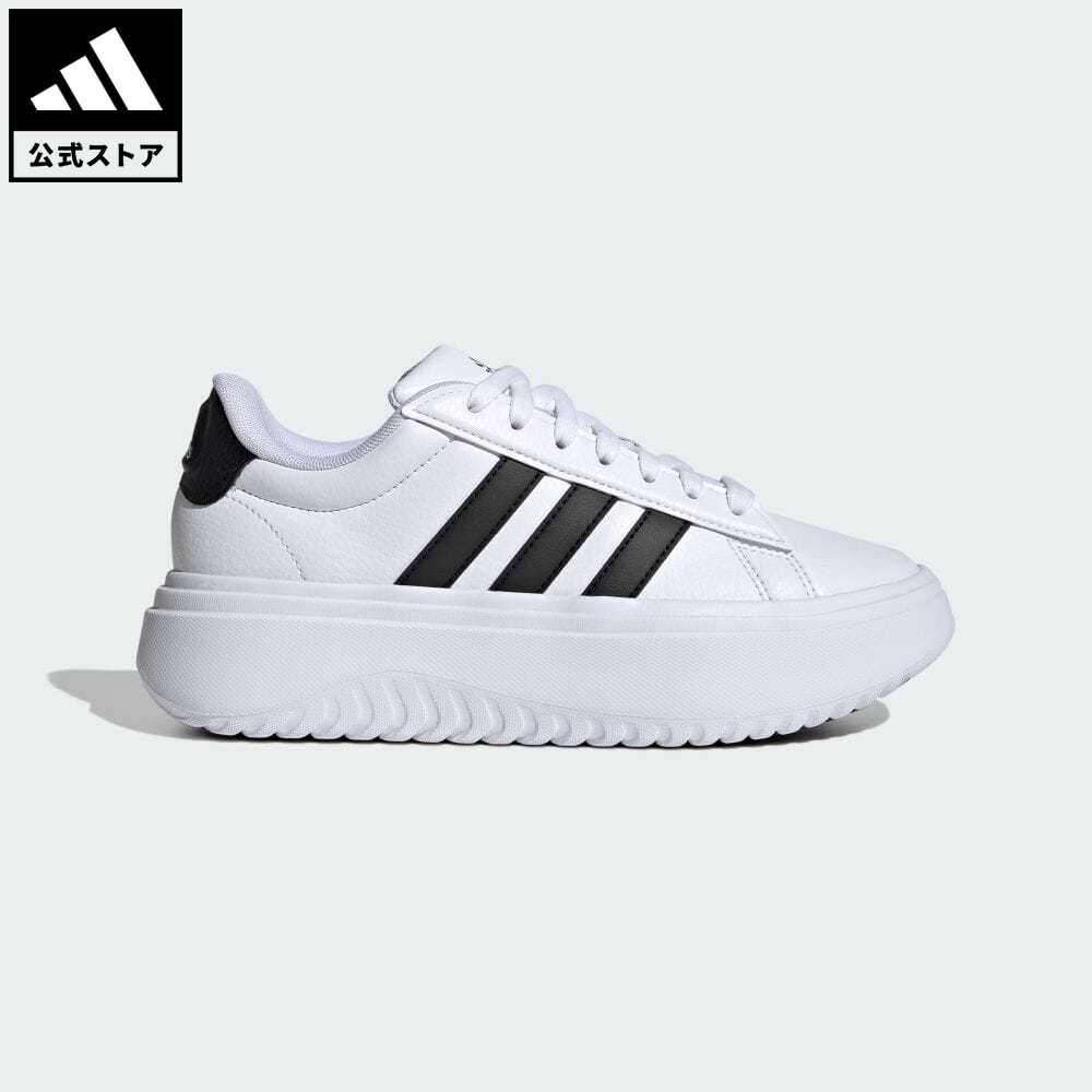 【公式】アディダス adidas 返品可 グランドコート プラットフォーム / GrandCourt Platform スポーツウェア レディース シューズ・靴 スニーカー 白 ホワイト IE1092 テニスシューズ ローカット p0517