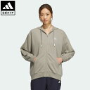 【公式】アディダス adidas 返品可 ワーディング ルーズフィット フリース フルジップパーカー スポーツウェア レディース ウェア 服 トップス パーカー(フーディー) スウェット（トレーナー） 緑 グリーン IM8737 トレーナー