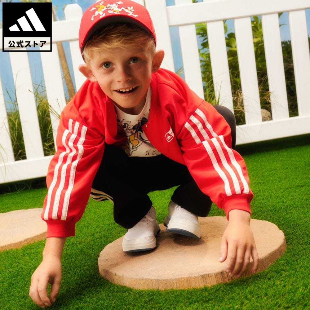 【公式】アディダス adidas 返品可 ディズニー ミッキーマウス ウインドブレーカー キッズ スポーツウェア キッズ／子供用 ウェア・服 アウター ウインドブレーカー 赤 レッド IN7296のサムネイル