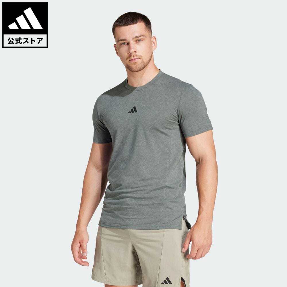 【公式】アディダス adidas 返品可 ジム トレーニング Designed for Training ワークアウト半袖Tシャツ メンズ ウェア 服 トップス Tシャツ 緑 グリーン IS3814 半袖 streng strength p0517 父の日