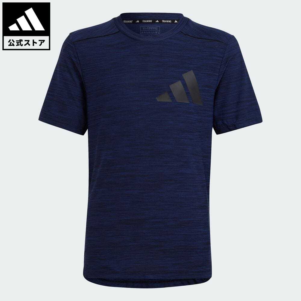 【50%OFF 3/4-3/11】 【公式】アディダス adidas 返品可 AEROREADY ヘザー 半袖Tシャツ スポーツウェア キッズ／子供用 ウェア・服 トップス Tシャツ 青 ブルー IA4616 半袖 p0304のサムネイル