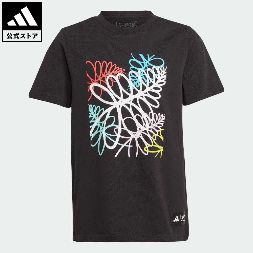 【公式】アディダス adidas 返品可 ラグビー オールブラックス グラフィック 半袖Tシャツ キッズ／子供用 ウェア・服 トップス Tシャツ 黒 ブラック IB4892 半袖