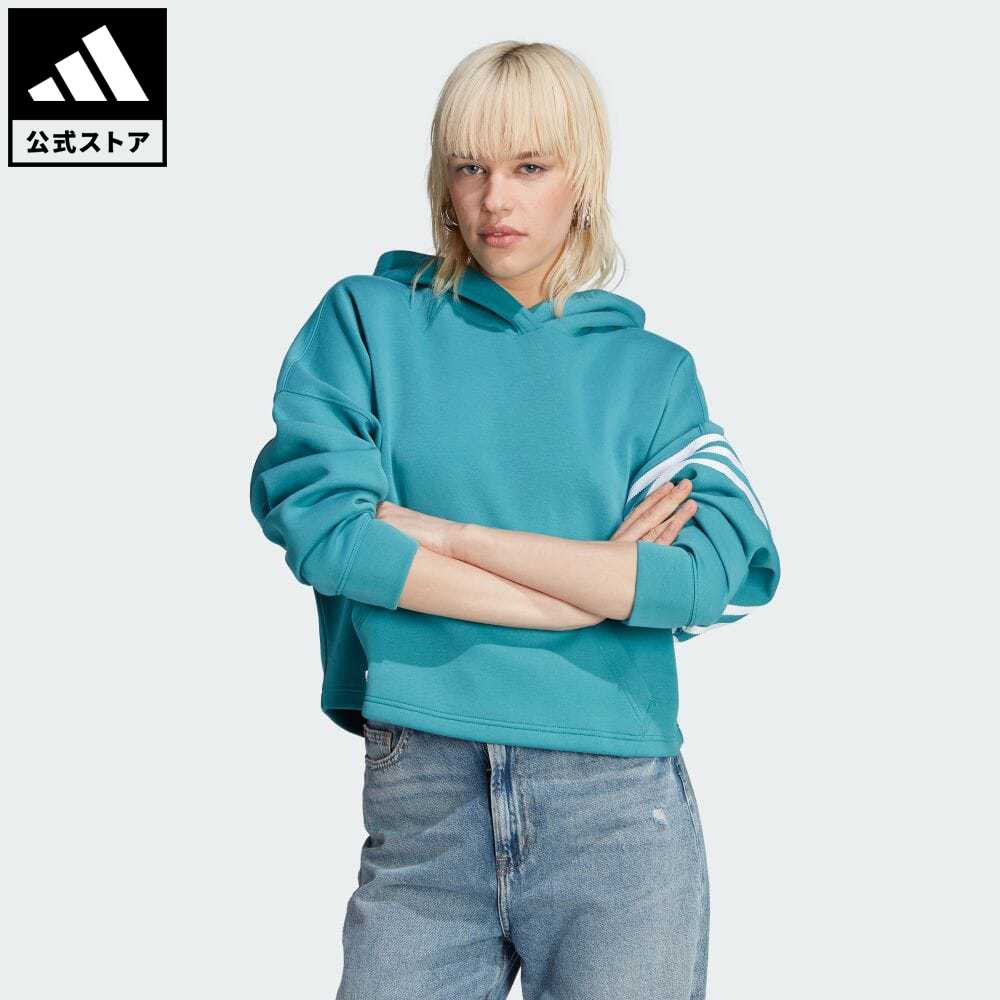 【公式】アディダス adidas 返品可 アディカラー Neuclassics パーカー オリジナルス レディース ウェア 服 トップス パーカー(フーディー) スウェット（トレーナー） 青 ブルー IL6664 トレーナー