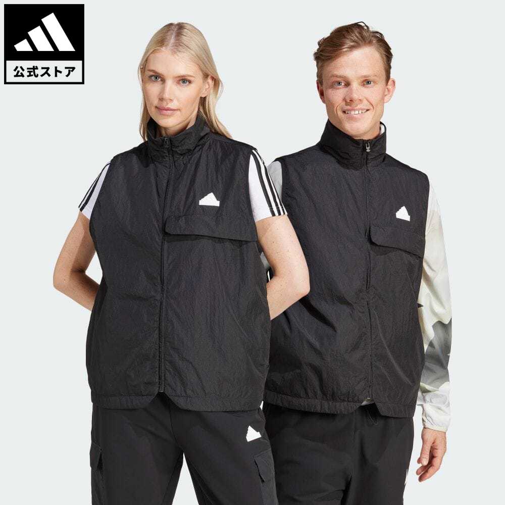 【20%OFFクーポン対象 5/17 10:00〜5/20 23:59】【公式】アディダス adidas 返品可 シティ エスケープ ユーティリティベスト スポーツウェア メンズ ウェア・服 アウター ベスト 黒 ブラック IN3701 p0517