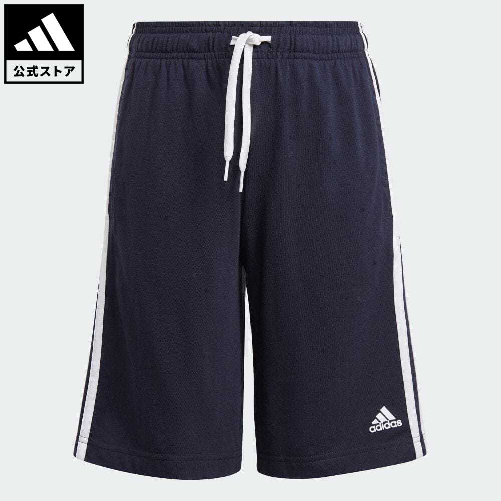 【40%OFF 6/4-6/11】【公式】アディダス adidas 返品可 YB 3ストライプス ショーツ スポーツウェア キッズ／子供用 ウェア・服 ボトムス ハーフパンツ 青 ブルー GN4026