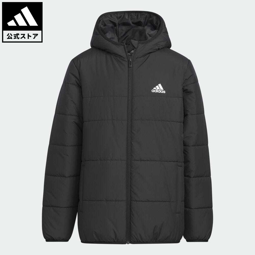 【30%OFF 6/4-6/11】【公式】アディダス adidas 返品可 パデッドジャケット キッズ スポーツウェア キッズ／子供用 ウェア・服 アウター ジャケット 黒 ブラック IL6073 上着