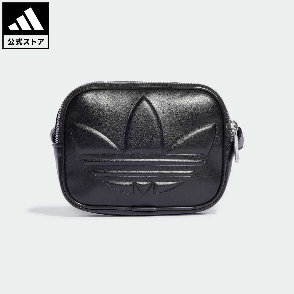 【公式】アディダス adidas 返品可 ポリウレタン エンボストレフォイル ミニエアライナーバッグ オリジナルス レディース アクセサリー バッグ・カバン クロスボディバッグ 黒 ブラック IT7379 p0517