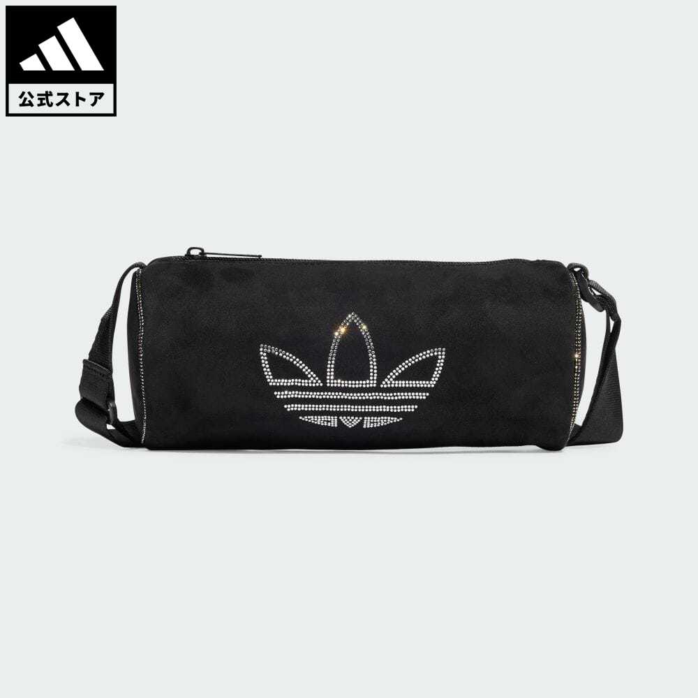 楽天adidas Online Shop 楽天市場店【公式】アディダス adidas 返品可 ラインストーン フェイクスエード ミニダッフルバッグ オリジナルス レディース アクセサリー バッグ・カバン スポーツバッグ 黒 ブラック IT7382 ボストンバッグ