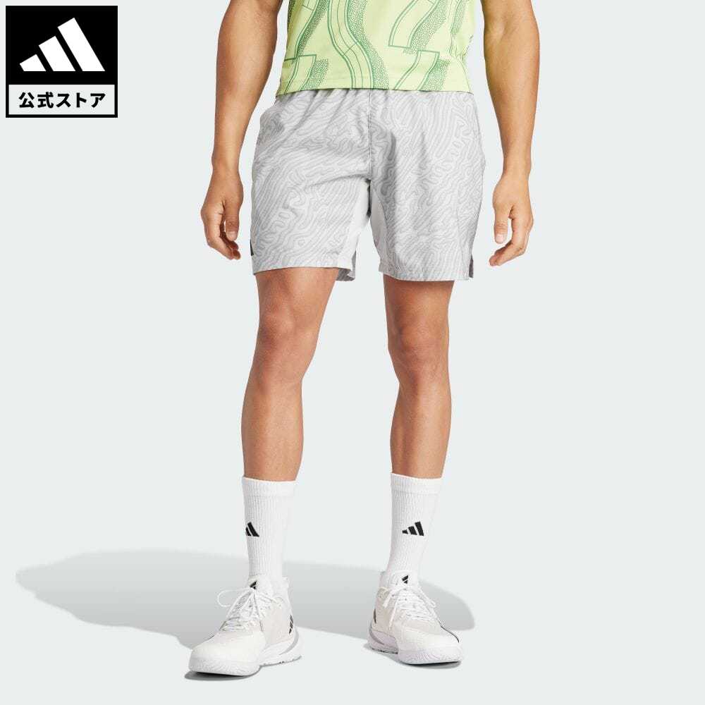 楽天adidas Online Shop 楽天市場店【公式】アディダス adidas 返品可 テニス テニス HEAT. RDY プロ プリント エルゴ ショーツ メンズ ウェア・服 ボトムス ショートパンツ・短パン グレー IP1935 notp