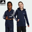 【公式】アディダス adidas 返品可 エッセンシャルズ スリーストライプス フリース フルジップパーカー スポーツウェア キッズ／子供用 ウェア・服 トップス パーカー(フーディー) ジャージ 青 ブルー IC0600 トレーナー