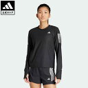 【公式】アディダス adidas 返品可 ランニング オウン ザ ラン 長袖Tシャツ レディース ウェア 服 トップス Tシャツ 黒 ブラック IN1568 ランニングウェア ロンt