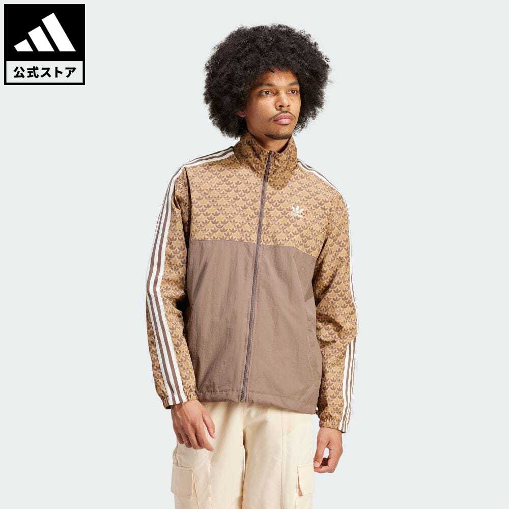 【公式】アディダス adidas 返品可 クラシック モノ ウインドブレーカー オリジナルス メンズ ウェア・服 アウター ジャケット ブラウン IS0216 p0517