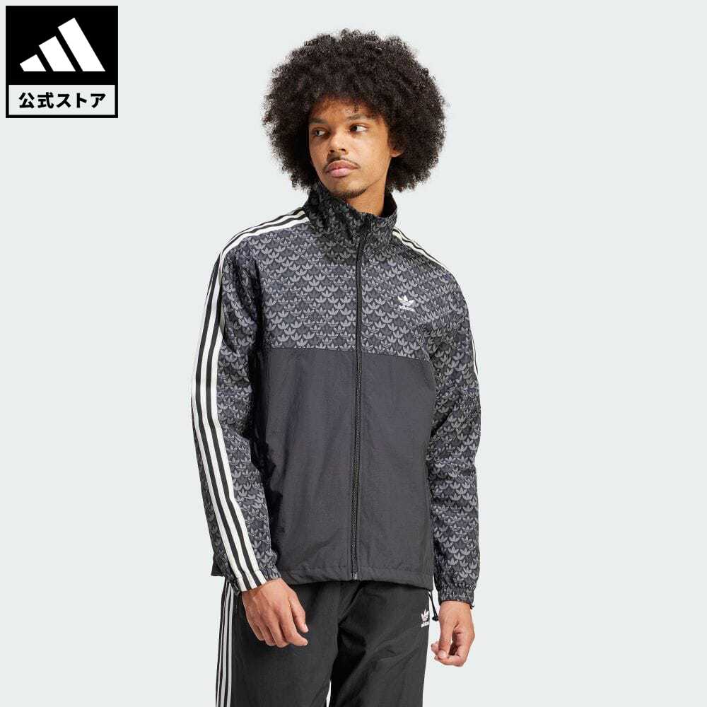 楽天adidas Online Shop 楽天市場店【公式】アディダス adidas 返品可 クラシック モノ ウインドブレーカー オリジナルス メンズ ウェア・服 アウター ジャケット 黒 ブラック IS2924 rs24