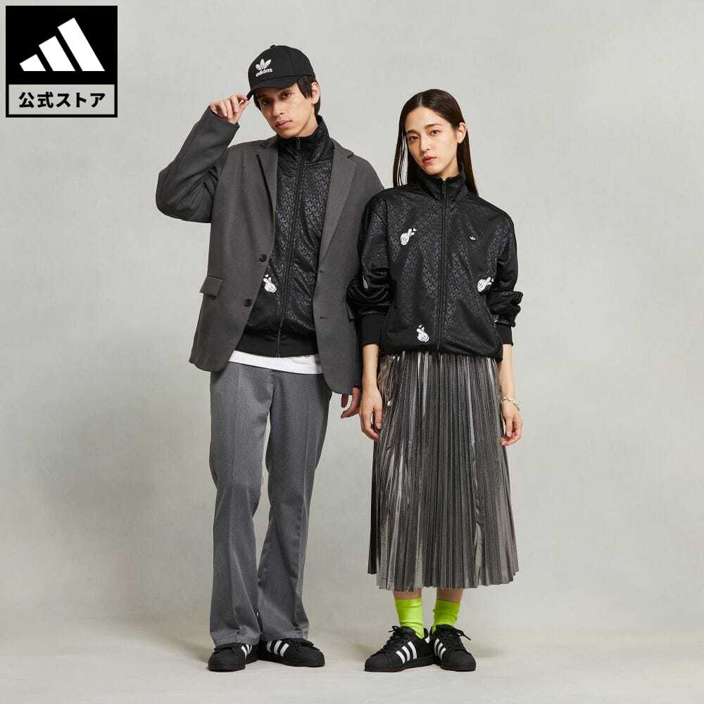 【公式】アディダス adidas 返品可 ミッキーマウス × Originals モノグラム刺しゅう ファイヤーバード トラックトップ オリジナルス メンズ ウェア 服 アウター ジャケット ジャージ 黒 ブラック IY2264 上着 p0517