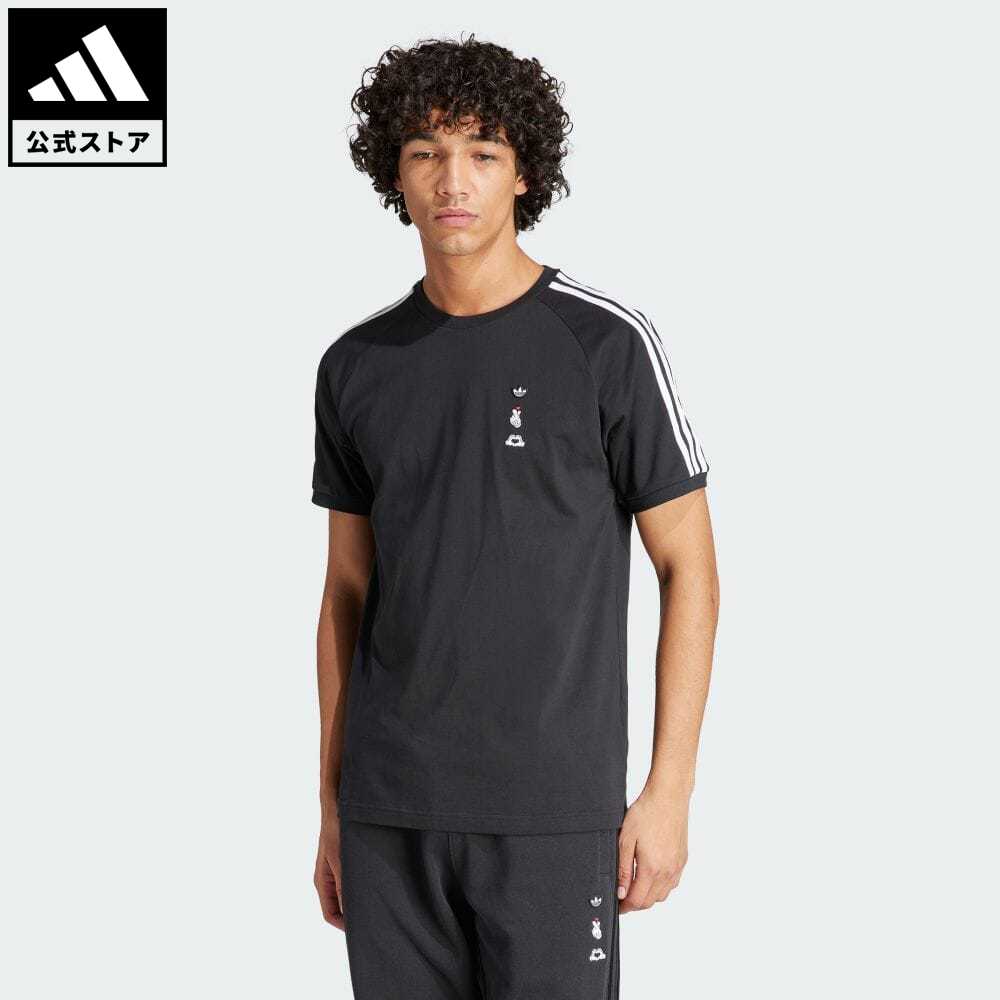 楽天adidas Online Shop 楽天市場店【公式】アディダス adidas 返品可 ミッキーマウス × Originals スリーストライプスTシャツ オリジナルス メンズ ウェア・服 トップス Tシャツ 黒 ブラック IY2272 半袖 p0517