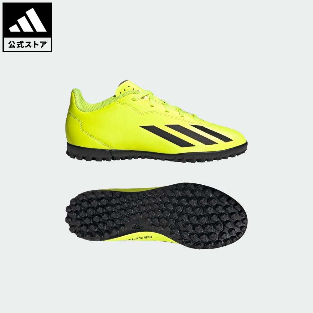 【20%OFF 8/4-8/10】【公式】アディダス adidas 返品可 サッカー エックス クレイジーファスト CLUB TF / ターフ用（トレーニングシューズ） / X Crazyfast Club Turf キッズ／子供用 シューズ・靴 スポーツシューズ イエロー IF0707 スパイクレス p0804のサムネイル
