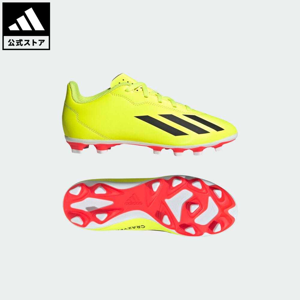 【公式】アディダス adidas 返品可 サッカー エックス クレイジーファスト CLUB FxG / 各種グランド対応 / X Crazyfast Club FxG キッズ／子供用 シューズ・靴 スパイク イエロー IF0717 サッ…