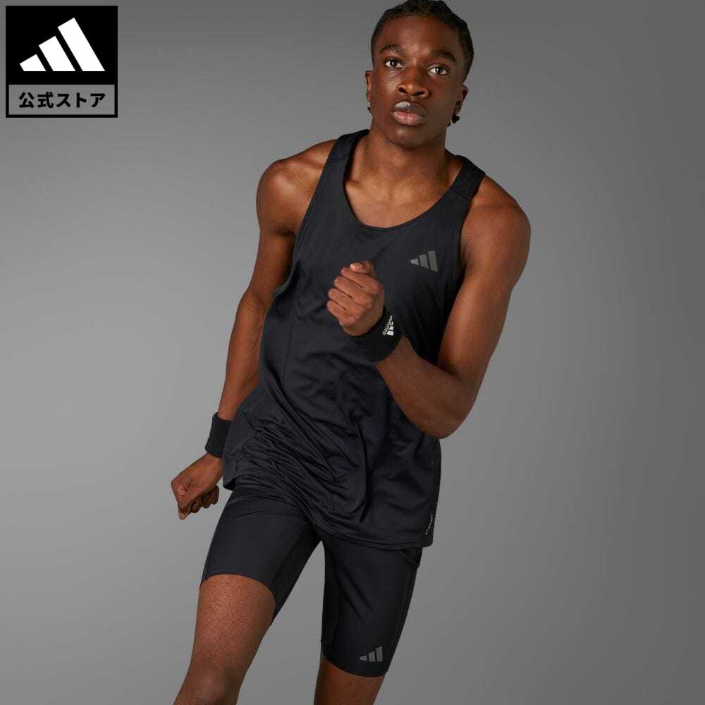 アディダス adidas 返品可 ランニング アディゼロ ランニング ショートレギンス メンズ ウェア・服 ボトムス タイツ・レギンス 黒 ブラック IK9731 ランニングウェア スポーツウェア レギンス