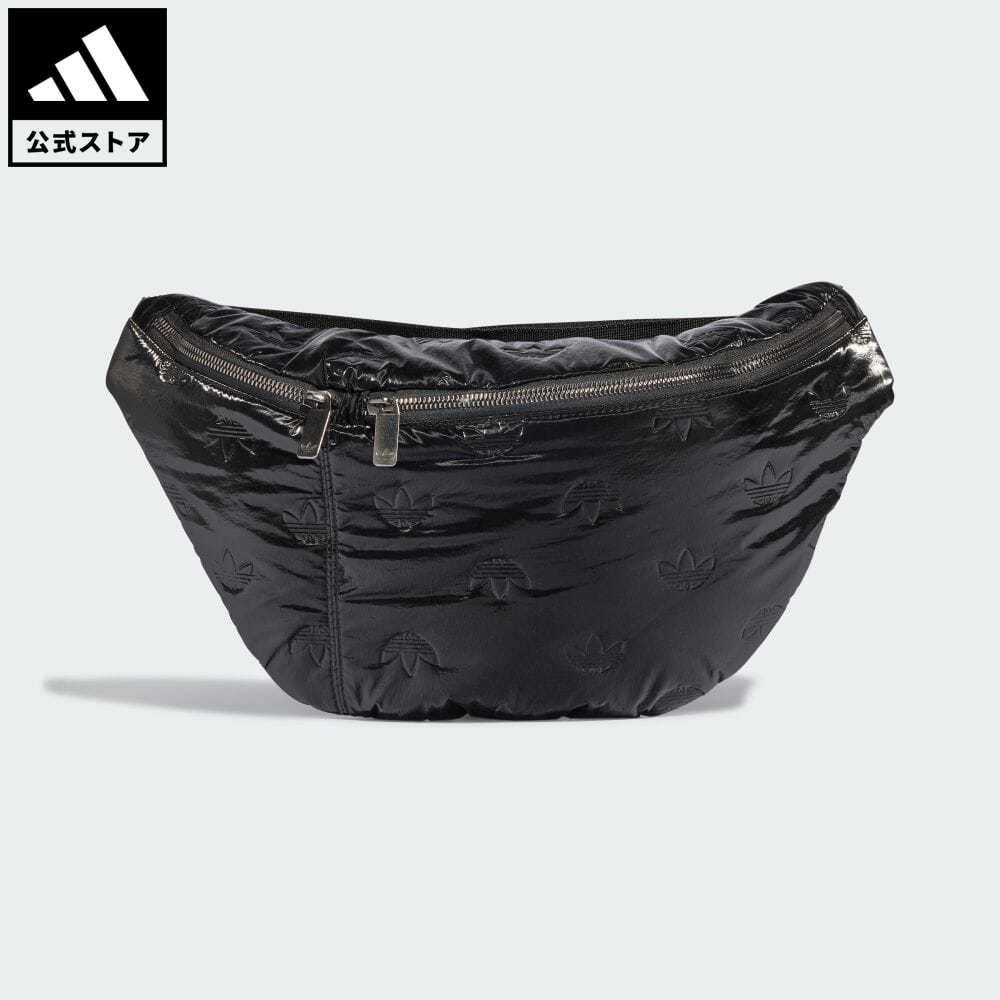 楽天adidas Online Shop 楽天市場店【20％OFFクーポン対象 5/17 10:00〜5/20 23:59】【公式】アディダス adidas 返品可 パフィー サテン オーバーサイズ ウエストバッグ オリジナルス レディース アクセサリー バッグ・カバン ウエストバッグ（ウエストポーチ） 黒 ブラック II3394 ウエストポーチ p0517