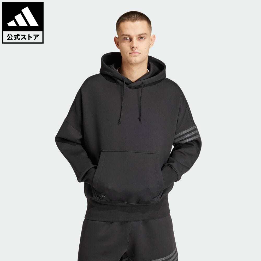 楽天adidas Online Shop 楽天市場店【公式】アディダス adidas 返品可 ストリート Neuclassics パーカー オリジナルス メンズ ウェア・服 トップス パーカー（フーディー） スウェット（トレーナー） 黒 ブラック IP3286 トレーナー