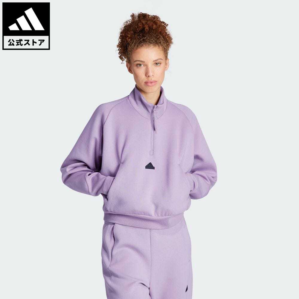 【公式】アディダス adidas 返品可 Z.N.E. クォータージップ トラックジャケット（ジャージ） スポーツウェア レディース ウェア 服 トップス ジャージ 紫 パープル IS3899 上着