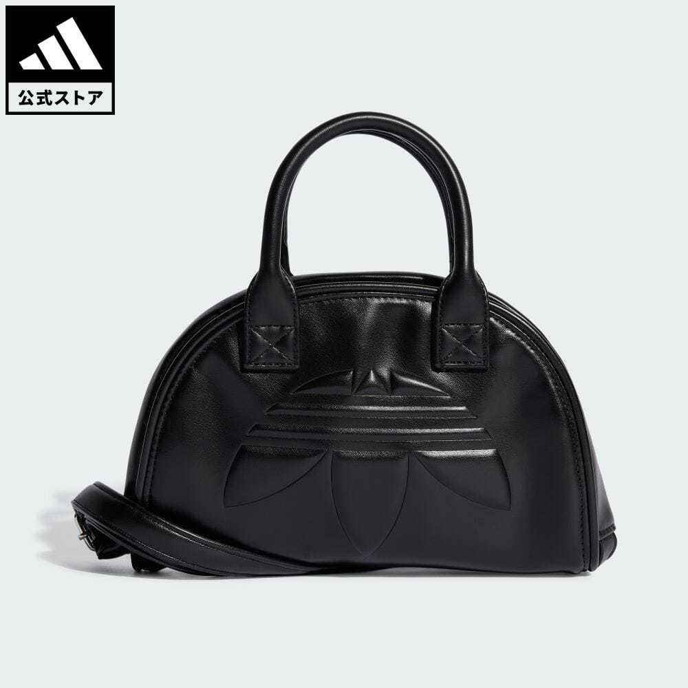 【公式】アディダス adidas 返品可 ポリウレタン トレフォイル サッチェルバッグ オリジナルス レディース アクセサリー バッグ・カバン ショルダーバッグ 黒 ブラック IT7378 p0517