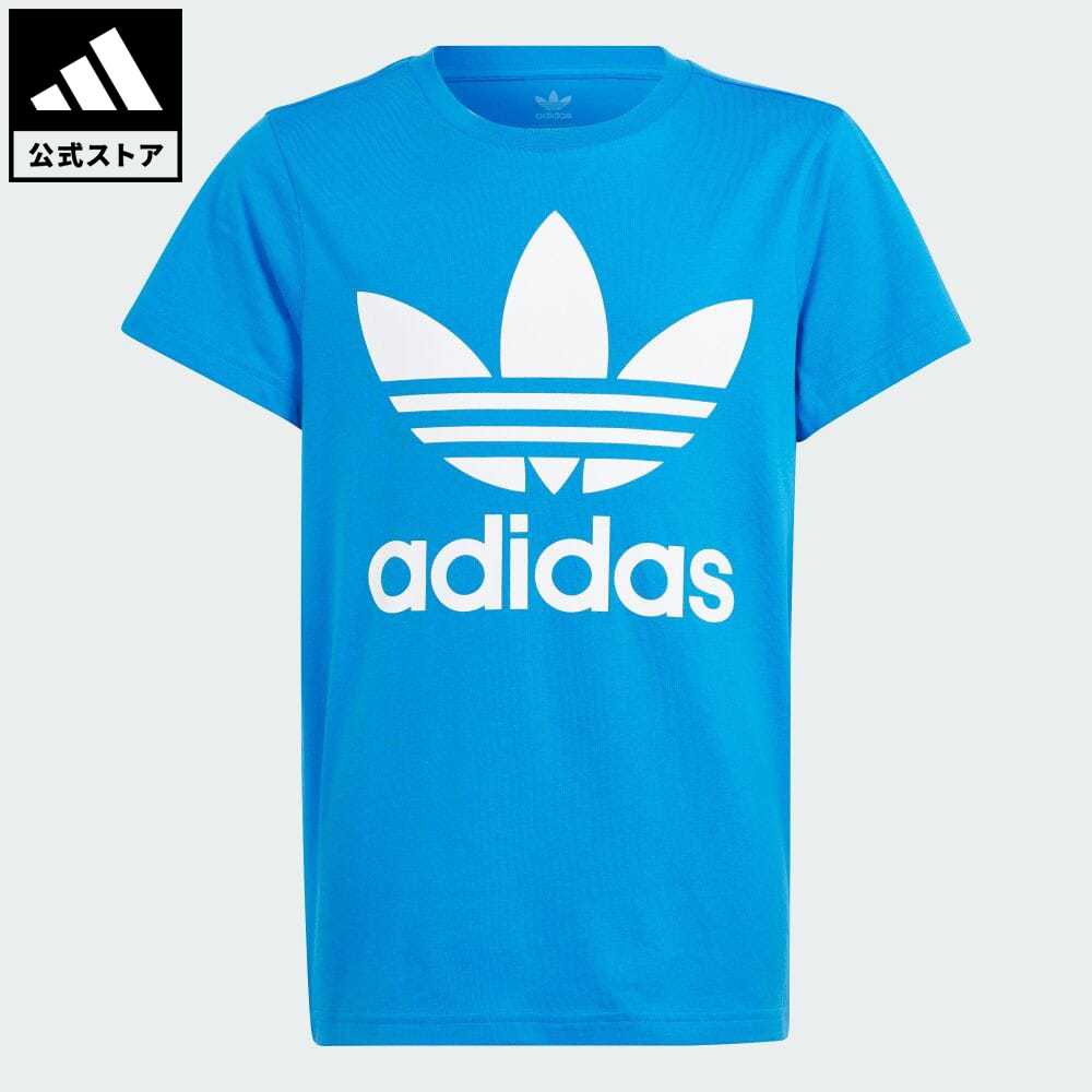 【20%OFF 8/4-8/10】【公式】アディダス adidas 返品可 子供用トレフォイルTシャツ [Trefoil Tee] オリジナルス キッズ／子供用 ウェア・服 トップス Tシャツ 青 ブルー IN8448 半袖 p0804のサムネイル