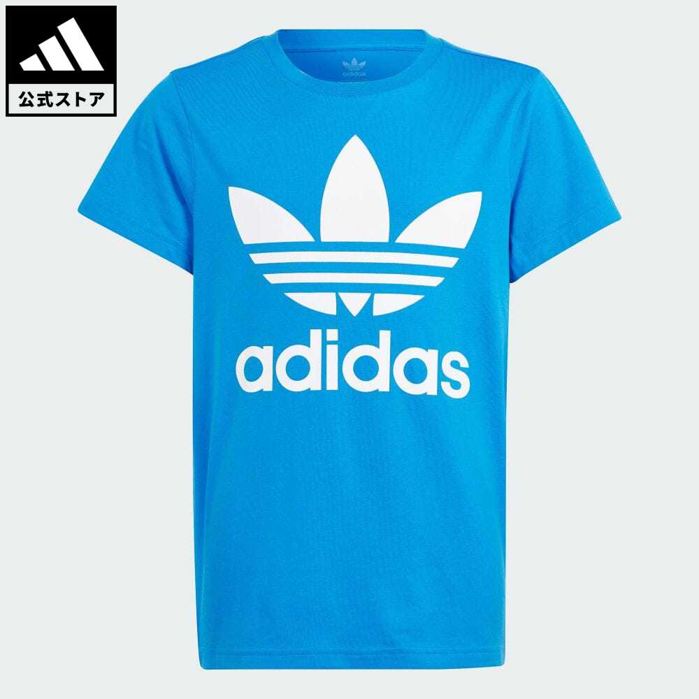 アディダス adidas 返品可 子供用トレフォイルTシャツ  オリジナルス キッズ／子供用 ウェア・服 トップス Tシャツ 青 ブルー IN8448 半袖 p0517