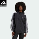 アディダス 【公式】アディダス adidas 返品可 スリーストライプス ウインドブレーカー オリジナルス レディース ウェア・服 アウター ジャケット 黒 ブラック IR8095