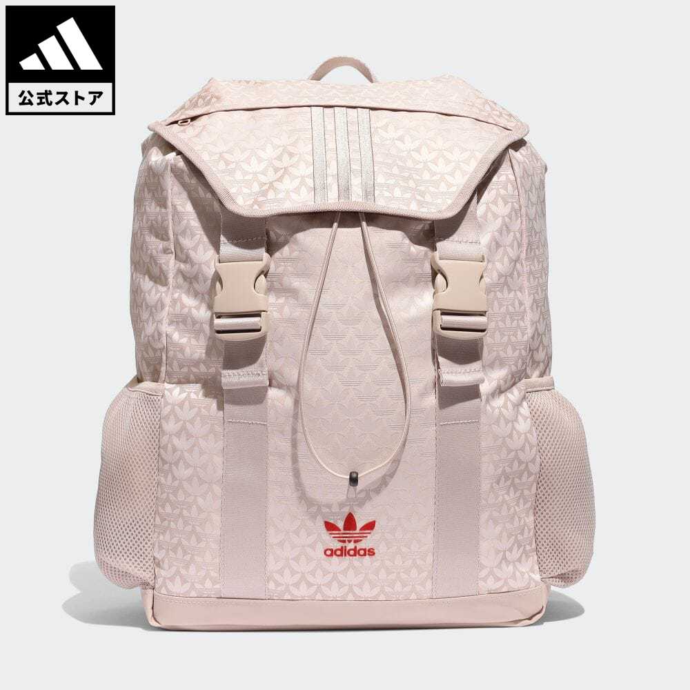 【公式】アディダス adidas 返品可 トレフォイル モノグラム ジャカード バックパック オリジナルス レディース アクセサリー バッグ・カバン バックパック/リュックサック ブラウン IS3009 リュック p0517