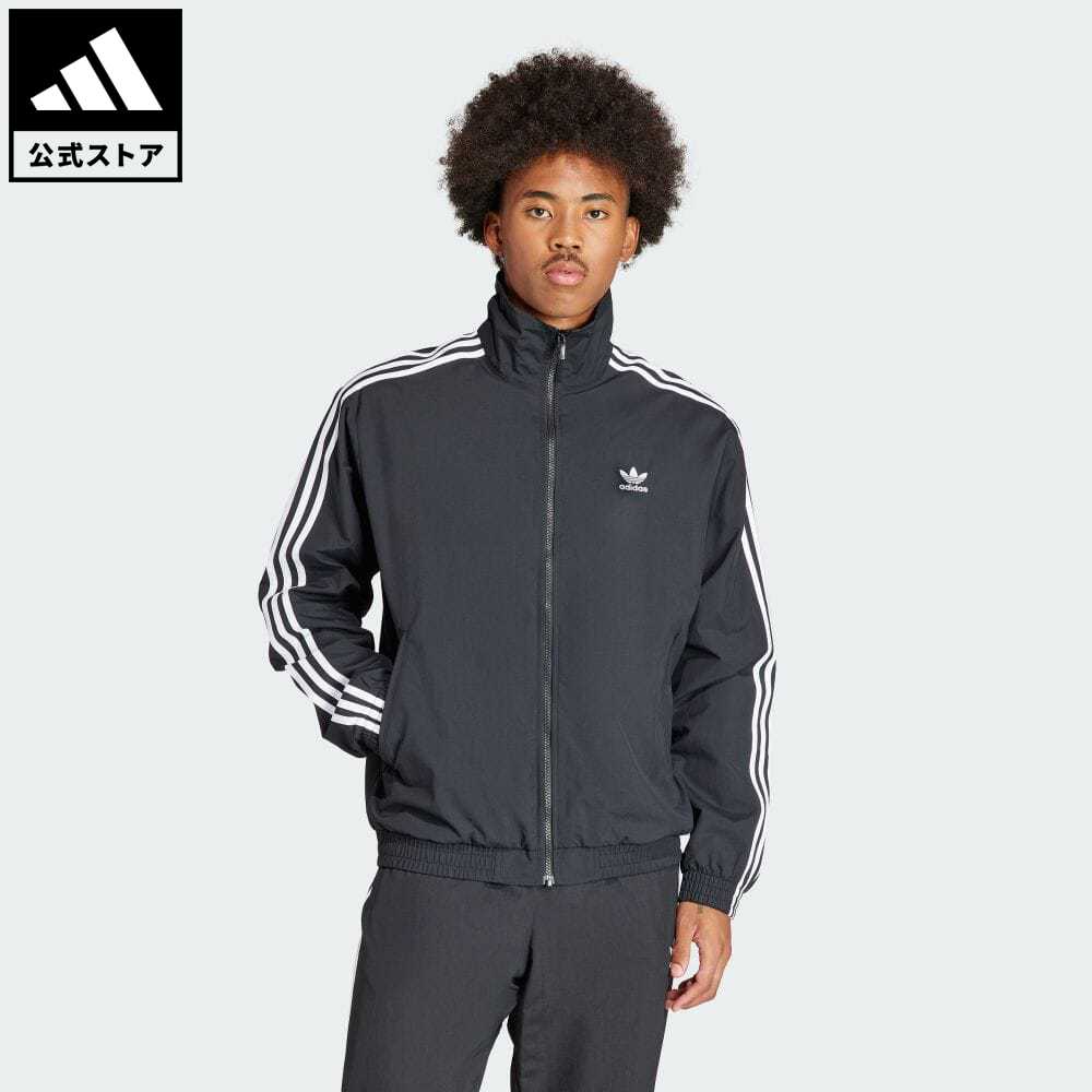 アディダス adidas 返品可 アディカラー ウーブン ファイヤーバード トラックトップ（ジャージ） オリジナルス メンズ ウェア・服 トップス ジャージ 黒 ブラック IT2491 上着