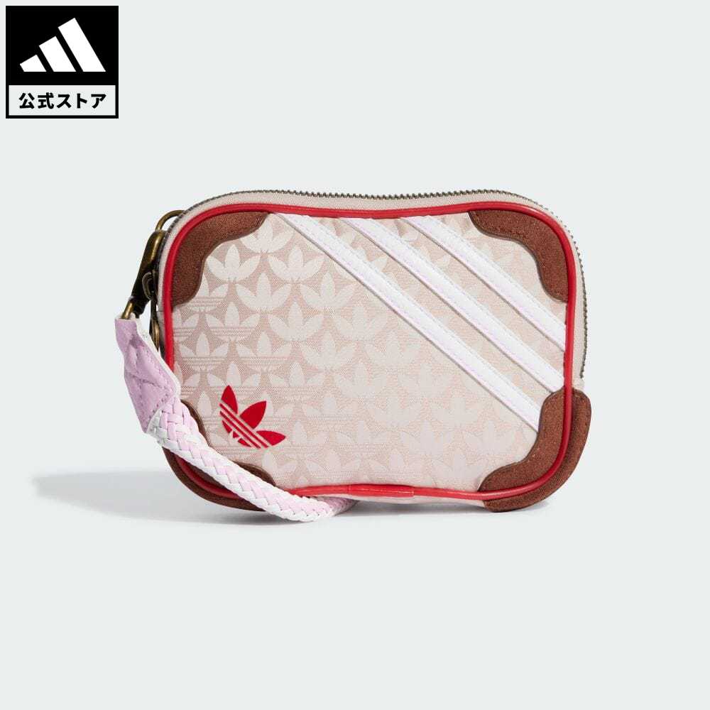 楽天adidas Online Shop 楽天市場店【公式】アディダス adidas 返品可 トレフォイル モノグラム ジャカード スエード ミニエアライナーバッグ オリジナルス レディース アクセサリー バッグ・カバン クロスボディバッグ ブラウン IT7381