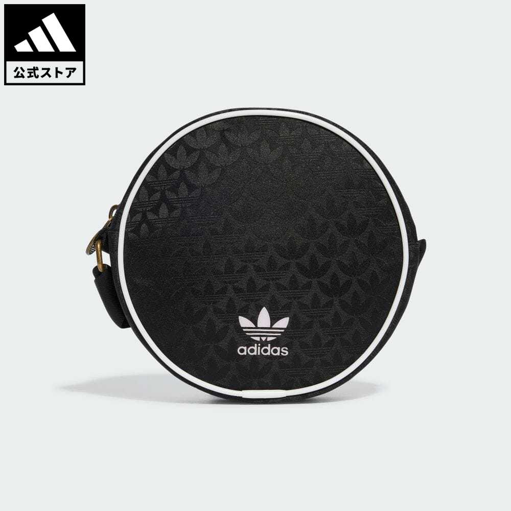【20%OFFクーポン対象 08/20 00:00〜08/22 23:59】【公式】アディダス adidas 返品可 トレフォイル モノグラム ジャカード ラウンドバッグ オリジナルス レディース アクセサリー バッグ・カバン クロスボディバッグ 黒 ブラック IT7388 p0820のサムネイル