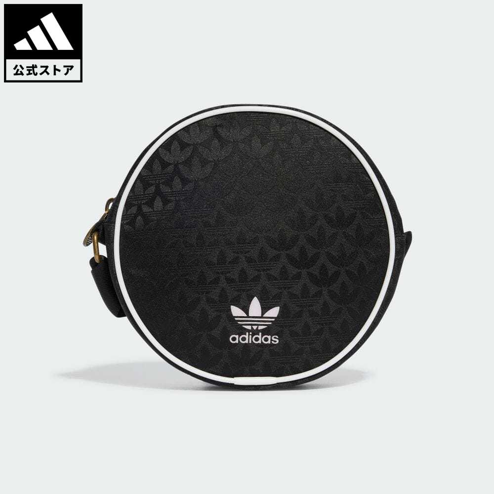 【公式】アディダス adidas 返品可 トレフォイル モノグラム ジャカード ラウンドバッグ オリジナルス レディース アクセサリー バッグ・カバン クロスボディバッグ 黒 ブラック IT7388 p0517