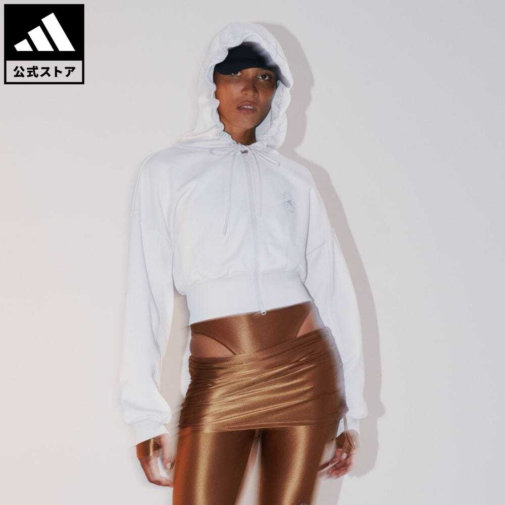 【公式】アディダス adidas 返品可 adidas by Stella McCartney スポーツウェア クロップドパーカー バイ ステラ マッカートニー レディース ウェア・服 トップス パーカー(フーディー) ジャージ グレー IT8268 トレーナー notpのサムネイル