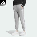 アディダス 【公式】アディダス adidas 返品可 エッセンシャルズ プラス スリーストライプス フレンチテリー テーパードパンツ スポーツウェア レディース ウェア・服 ボトムス パンツ グレー JF1418 notp 母の日