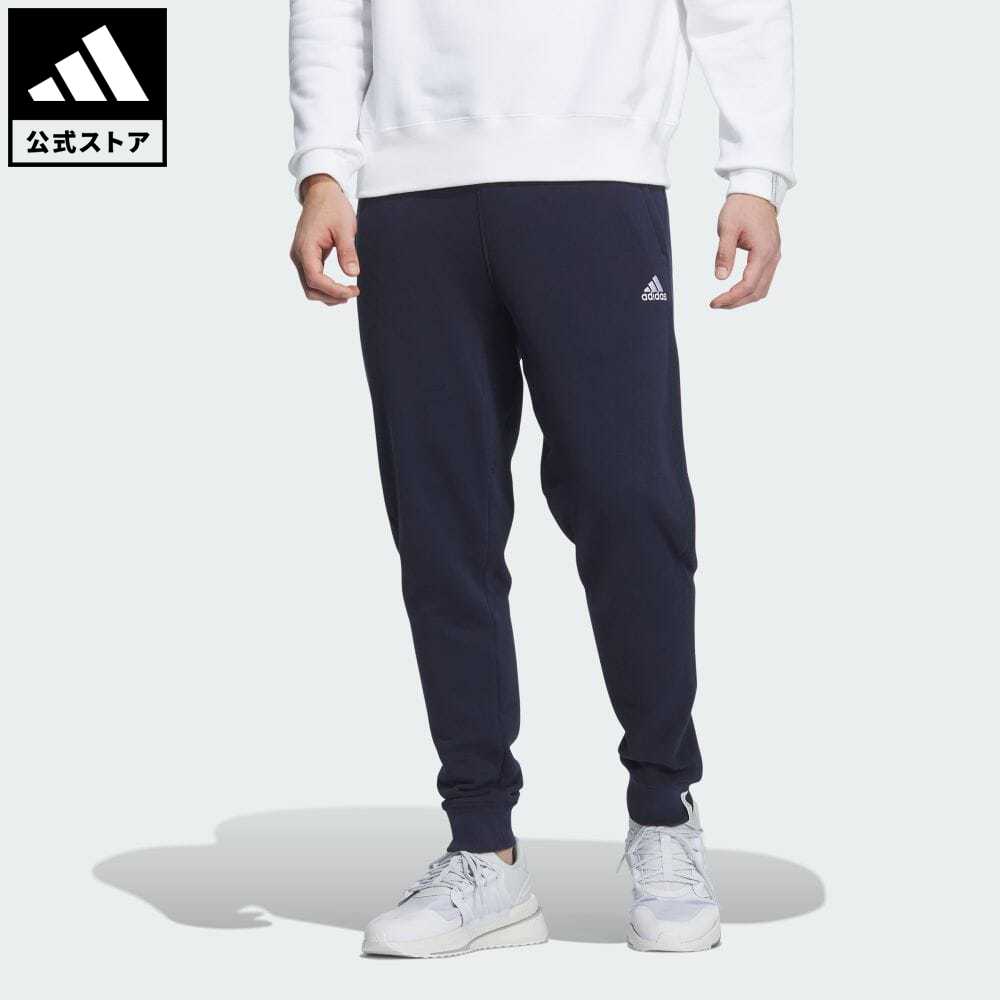 【公式】アディダス adidas 返品可 エッセンシャルズ プラス スモールロゴ スウェットパンツ スポーツウェア メンズ ウェア・服 ボトムス スウェット（トレーナー） パンツ 青 ブルー JF3921 notp スウェット fd24 父の日