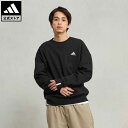 アディダス 【公式】アディダス adidas 返品可 エッセンシャルズ プラス ルーズフィット スモールロゴ フレンチテリー スウェットシャツ スポーツウェア メンズ ウェア・服 トップス スウェット（トレーナー） 黒 ブラック JF3939 notp spcp