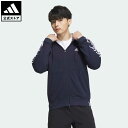 【公式】アディダス adidas 返品可 エッセンシャルズ プラス ルーズフィット スリーストライプス フレンチテリー フルジップパーカー スポーツウェア メンズ ウェア 服 トップス ジャケット パーカー(フーディー) ジャージ 青 ブルー JF3942 トレーナー notp