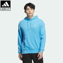 アディダス adidas 返品可 エッセンシャルズ プラス ルーズフィット スモールロゴ フレンチテリー プルオーバーパーカー スポーツウェア メンズ ウェア・服 トップス パーカー(フーディー) スウェット（トレーナー） 青 ブルー JF3970 トレーナー notp