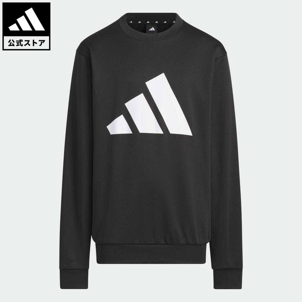 【20%OFFクーポン対象 5/9 10:00〜5/13 23:59】【公式】アディダス adidas 返品可 トレイン エッセンシャルズ AEROREADY ウォーム ロゴ ルーズフィット スウェットシャツ スポーツウェア キッズ／子供用 ウェア・服 トップス スウェット（トレーナー） 黒 ブラック IK4647のサムネイル
