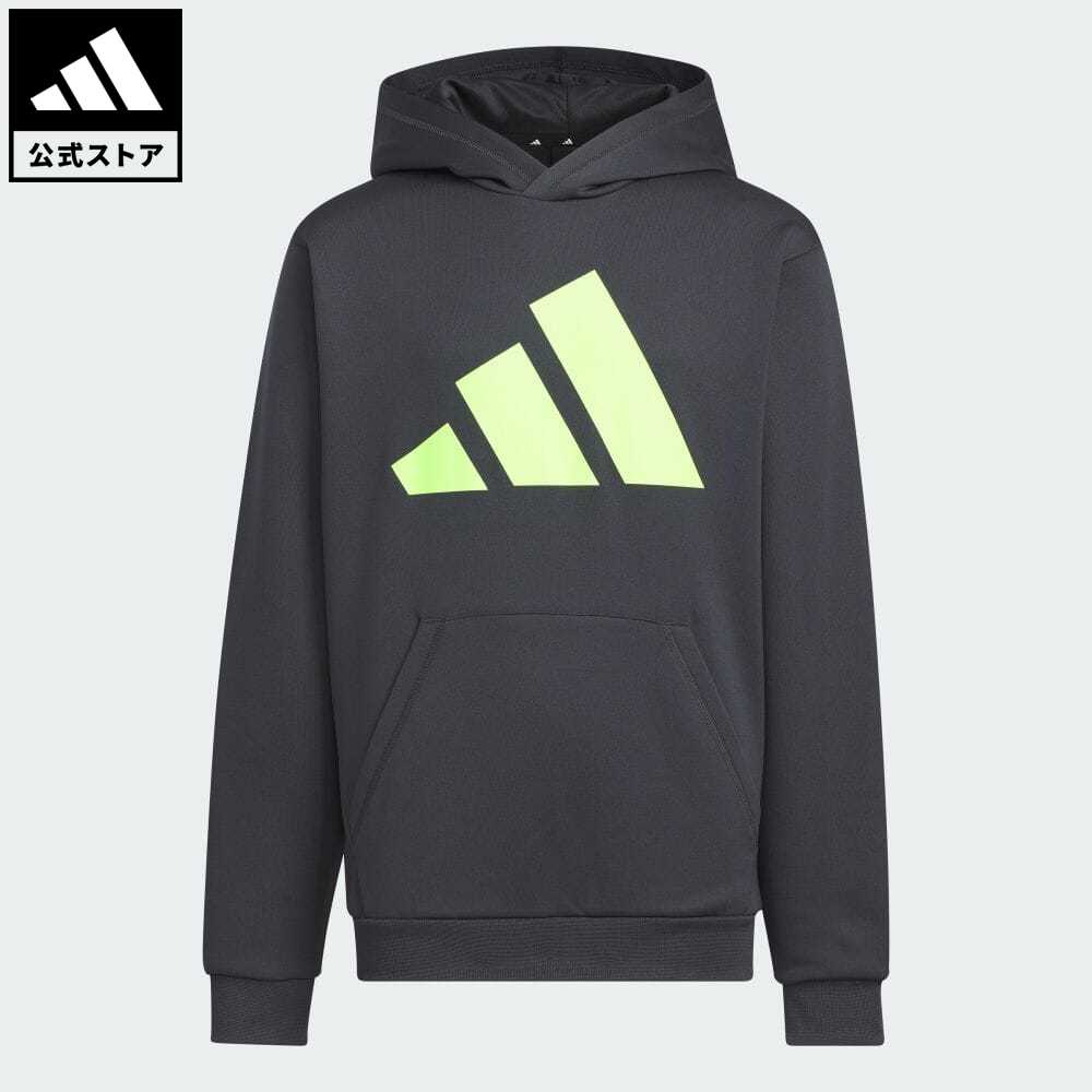 【40%OFF 6/4-6/11】【公式】アディダス adidas 返品可 トレイン エッセンシャルズ AEROREADY ウォーム ロゴ ルーズフィット プルオーバーパーカー スポーツウェア キッズ／子供用 ウェア・服 トップス パーカー(フーディー) スウェット（トレーナー） グレー IK4648 p0604のサムネイル
