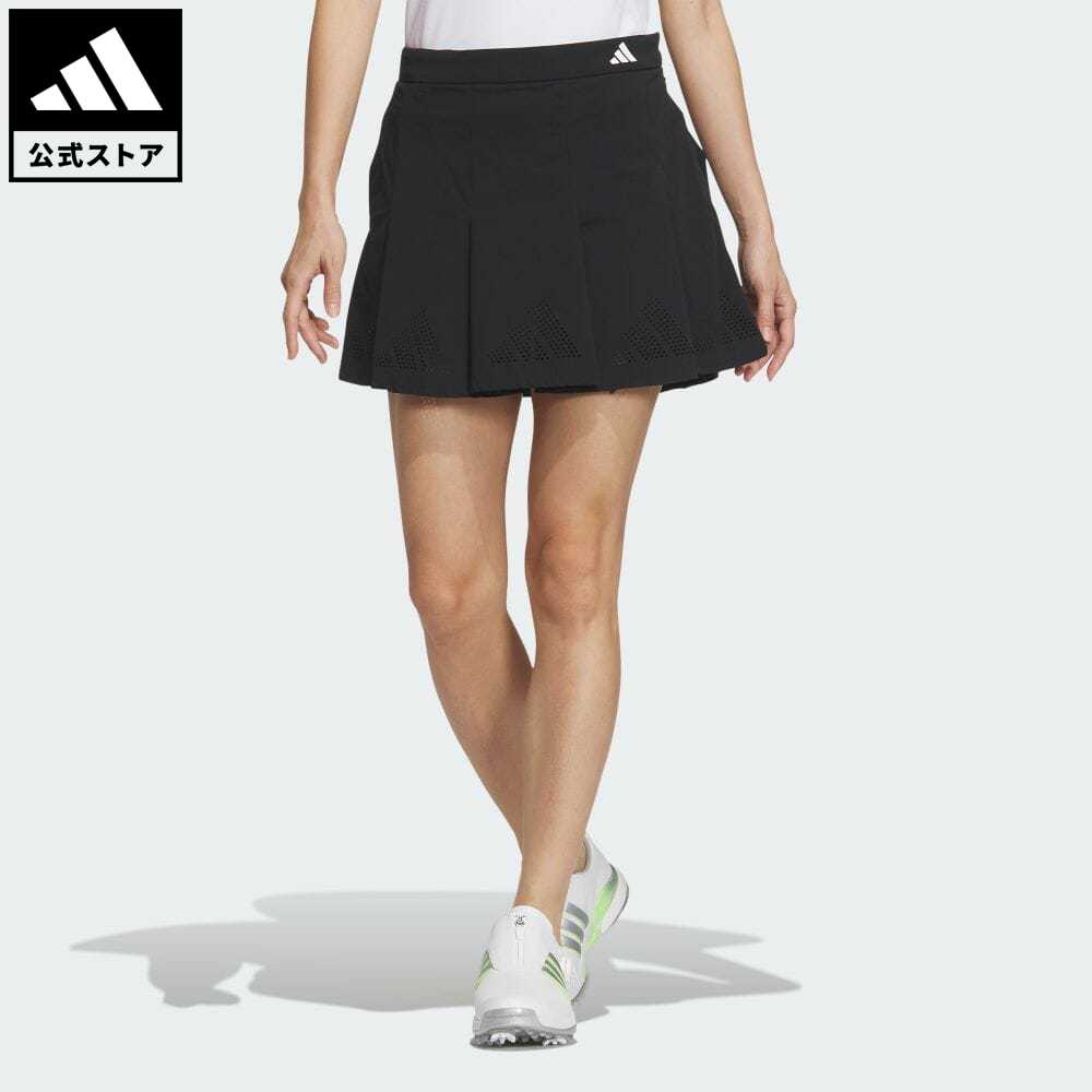 楽天adidas Online Shop 楽天市場店【公式】アディダス adidas 返品可 ゴルフ BOSロゴパンチングフレアスカート レディース ウェア・服 ボトムス スカート 黒 ブラック IN6592 p0517