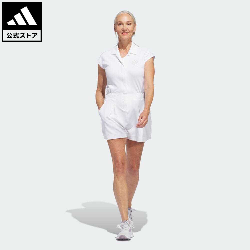 【公式】アディダス adidas 返品可 ゴルフ GO-TO クレストロンパース レディース ウェア・服 オールインワン ワンピース 白 ホワイト IP8665 p0517 1